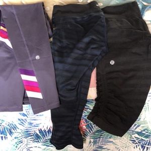 Three pairs of leggings
